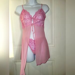 Size small Victoria Secret open front nightie and panty